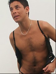 Brawny ebony hunk fucks his crossdressed mate